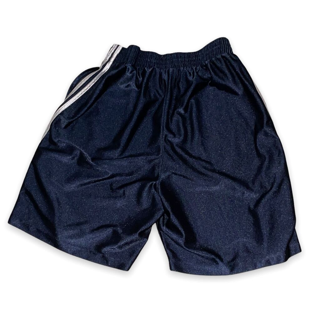 Adidas Vintage Rare Basic Stripe Basketball Shorts Navy Blue Dazzle Medium - Picture 11 of 11